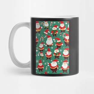 Christmas Seamless Pattern, Santa and Christmas Gnomes #5 Mug